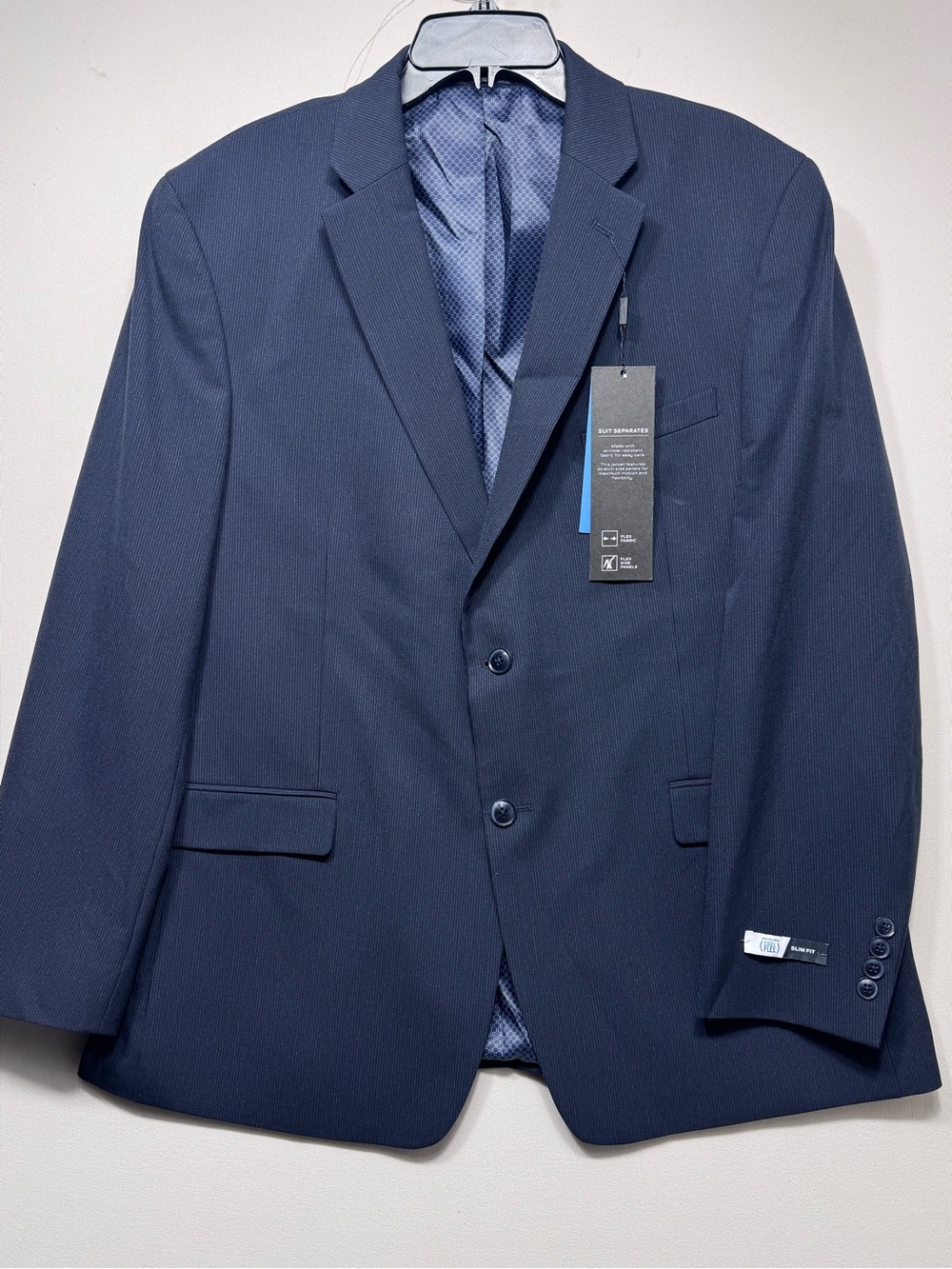 Van Heusen cool flex slim fit navy Blue Sport Coat Blazer nwt size 46R